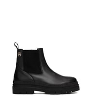 TOMMY HILFIGER TH Sk&oacute;rzane botki w stylu Chelsea czarny - Buty damskie - 3
