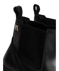 TOMMY HILFIGER TH Sk&oacute;rzane botki w stylu Chelsea czarny - Buty damskie - 4