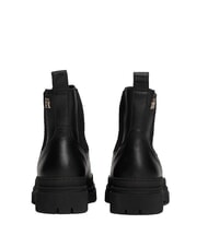 TOMMY HILFIGER TH Sk&oacute;rzane botki w stylu Chelsea czarny - Buty damskie - 6