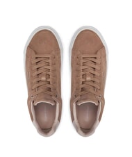 CALVIN KLEIN FLATFORM CUP LACE UP Trampki ze sk&oacute;ry zamszowej brązowy - Buty damskie - 4