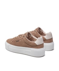 CALVIN KLEIN FLATFORM CUP LACE UP Trampki ze sk&oacute;ry zamszowej brązowy - Buty damskie - 5