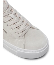 CALVIN KLEIN FLATFORM CUP LACE UP Trampki ze sk&oacute;ry zamszowej beżowy - Buty damskie - 3