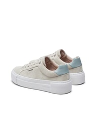 CALVIN KLEIN FLATFORM CUP LACE UP Trampki ze sk&oacute;ry zamszowej beżowy - Buty damskie - 5