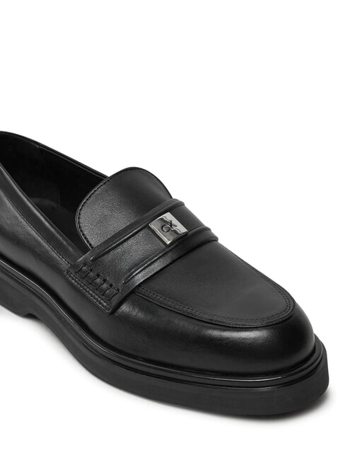 LOAFER W/HW LTH Mokasyny sk&oacute;rzane czarny - Buty damskie
