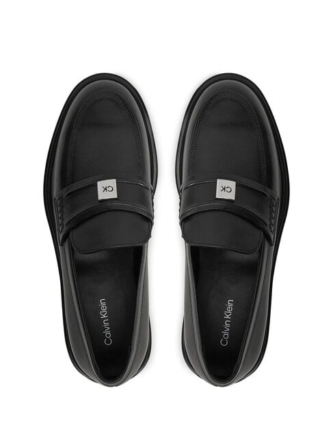 LOAFER W/HW LTH Mokasyny sk&oacute;rzane czarny - Buty damskie