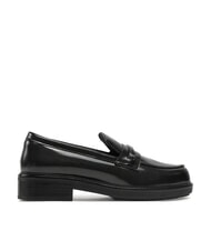 CALVIN KLEIN LOAFER BAR SAFF Sk&oacute;rzane mokasyny z wstawką saffiano czarny - Buty damskie - 2