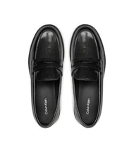 CALVIN KLEIN LOAFER BAR SAFF Sk&oacute;rzane mokasyny z wstawką saffiano czarny - Buty damskie - 3