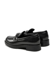 CALVIN KLEIN LOAFER BAR SAFF Sk&oacute;rzane mokasyny z wstawką saffiano czarny - Buty damskie - 5
