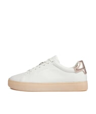 CALVIN KLEIN CUPSOLE LACE UP PEARL Sk&oacute;rzane trampki biały - Buty damskie - 4
