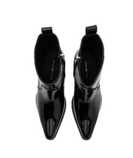 TOMMY HILFIGER TH COWBOY Teksańskie buty ze sk&oacute;ry błyszczącej czarny - Buty damskie - 4