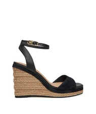 TOMMY HILFIGER TH MONOGRAM Wysokie sk&oacute;rzane sandały na koturnie czarny - Buty damskie - 2