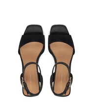 TOMMY HILFIGER TH MONOGRAM Wysokie sk&oacute;rzane sandały na koturnie czarny - Buty damskie - 3