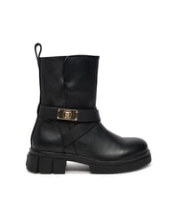 TOMMY HILFIGER BIKER Sk&oacute;rzane botki z klamrą czarny - Buty damskie - 2