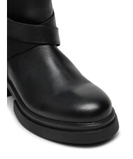TOMMY HILFIGER BIKER Sk&oacute;rzane botki z klamrą czarny - Buty damskie - 3