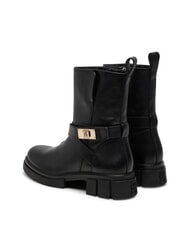 TOMMY HILFIGER BIKER Sk&oacute;rzane botki z klamrą czarny - Buty damskie - 6