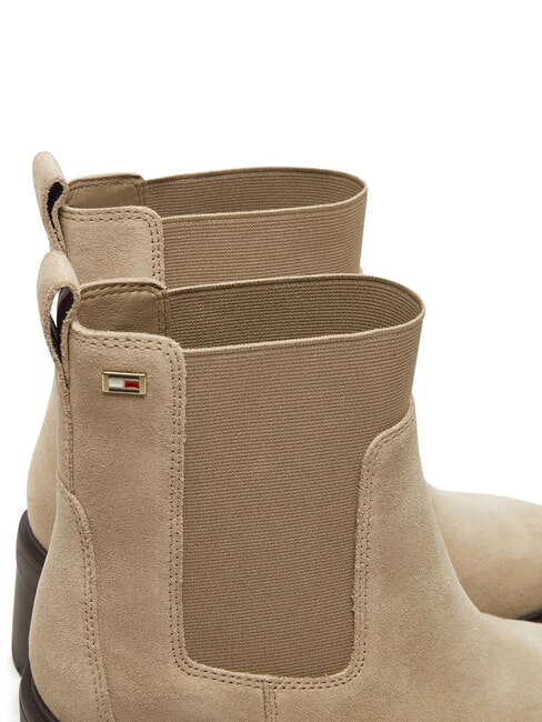 FLAG MID HEEL Zamszowe botki beżowy - Buty damskie