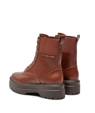 TOMMY HILFIGER TH ELASTIC RIB LACEUP Sk&oacute;rzane buty sznurowane koniakowy brąz - Buty damskie - 5