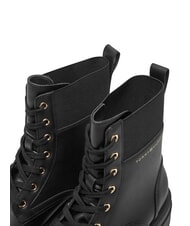TOMMY HILFIGER TH ELASTIC RIB LACEUP Sk&oacute;rzane buty sznurowane czarny - Buty damskie - 4