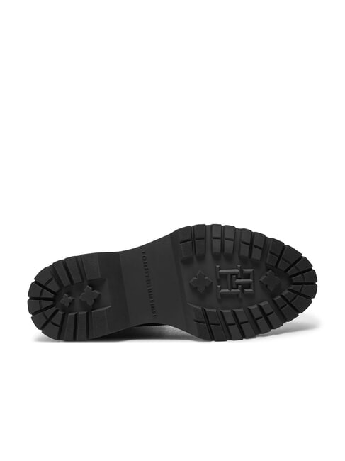TH ELASTIC RIB LACEUP Sk&oacute;rzane buty sznurowane czarny - Buty damskie