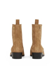 TOMMY HILFIGER COWBOY CHELSEA Zamszowe botki z noskiem w szpic khaki - Buty damskie - 4