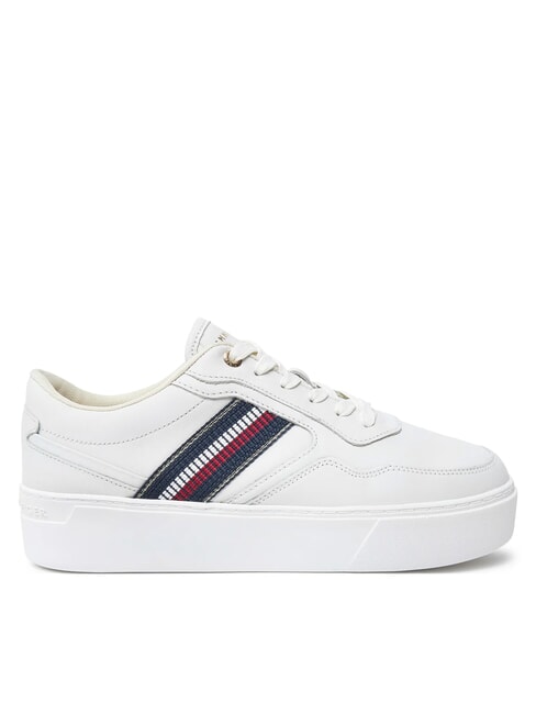 STRIPES PLATFORM Sk&oacute;rzane trampki za kostkę ecru - Buty damskie