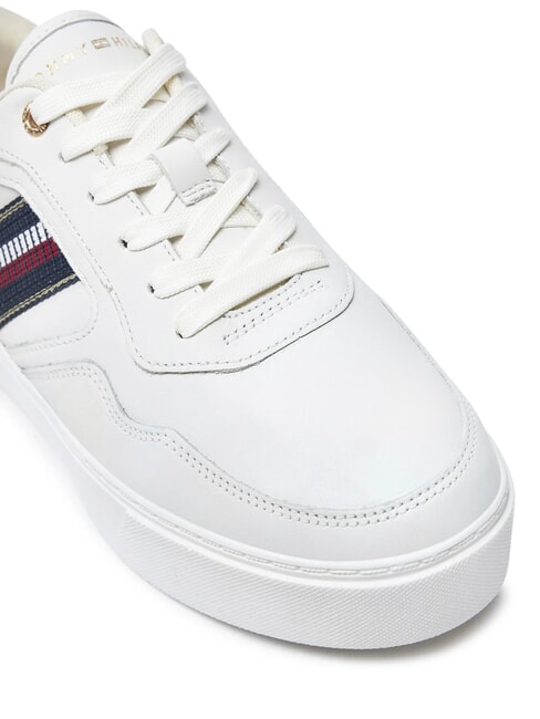 STRIPES PLATFORM Sk&oacute;rzane trampki za kostkę ecru - Buty damskie