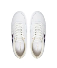 TOMMY HILFIGER STRIPES PLATFORM Sk&oacute;rzane trampki za kostkę ecru - Buty damskie - 4