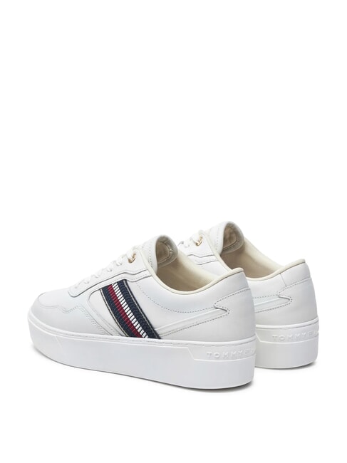 STRIPES PLATFORM Sk&oacute;rzane trampki za kostkę ecru - Buty damskie