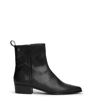 TOMMY HILFIGER LOW COWBOY Szpiczaste botki ze sk&oacute;ry z nadrukiem - Buty damskie