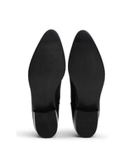 TOMMY HILFIGER LOW COWBOY Szpiczaste botki ze sk&oacute;ry z nadrukiem czarny - Buty damskie - 4