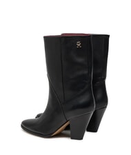 TOMMY HILFIGER MID COWBOY Sk&oacute;rzane botki z obcasem czarny - Buty damskie - 3