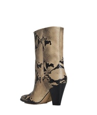 TOMMY HILFIGER TH  Sk&oacute;rzane buty teksańskie beżowy - Buty damskie - 4