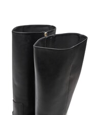 TOMMY HILFIGER TH CHAIN Wysokie sk&oacute;rzane buty z łańcuchem czarny - Buty damskie - 4