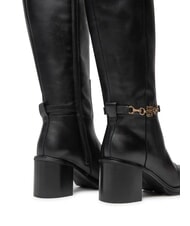 TOMMY HILFIGER TH CHAIN Wysokie sk&oacute;rzane buty z łańcuchem czarny - Buty damskie - 5