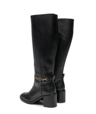 TOMMY HILFIGER TH CHAIN Wysokie sk&oacute;rzane buty z łańcuchem czarny - Buty damskie - 6