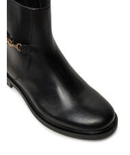 TOMMY HILFIGER TH CHAIN Niskie sk&oacute;rzane botki zapinane na zamek czarny - Buty damskie - 3