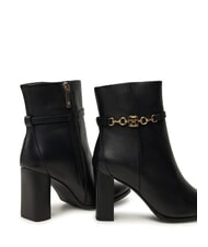 TOMMY HILFIGER TH CHAIN Sk&oacute;rzane botki czarny - Buty damskie - 3
