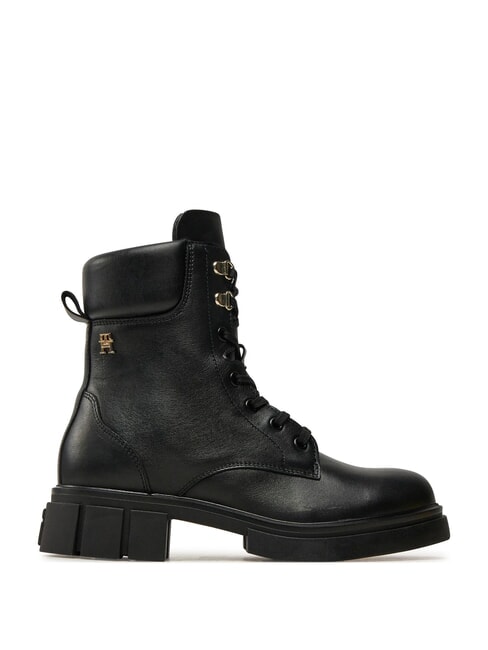 LACE -UP BIKE Sk&oacute;rzane buty sznurowane czarny - Buty damskie