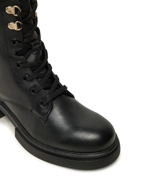 LACE -UP BIKE Sk&oacute;rzane buty sznurowane czarny - Buty damskie