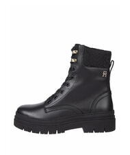 TOMMY HILFIGER CLEATED LACE-UP Botki sznurowane z wyściełanym kołnierzem czarny - Buty damskie - 2