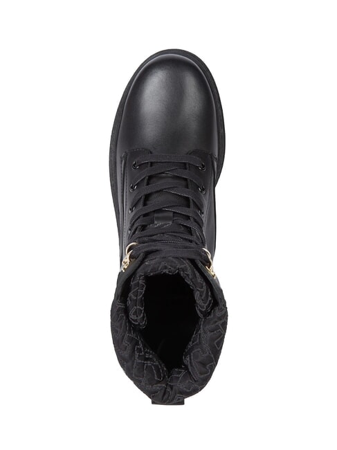 CLEATED LACE-UP Botki sznurowane z wyściełanym kołnierzem czarny - Buty damskie