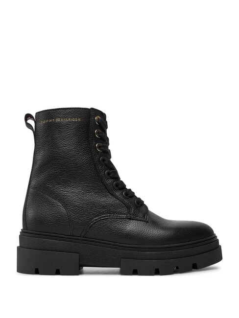 BICOLOR Sk&oacute;rzane buty sznurowane czarny - Buty damskie
