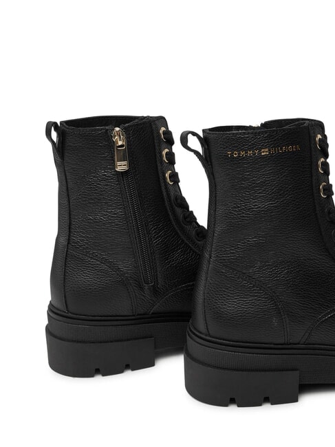 BICOLOR Sk&oacute;rzane buty sznurowane czarny - Buty damskie