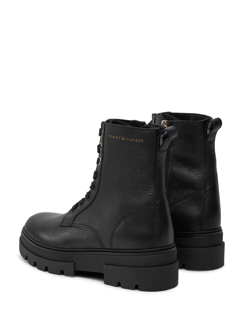 BICOLOR Sk&oacute;rzane buty sznurowane czarny - Buty damskie