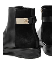 TOMMY HILFIGER TH Niskie botki zamszowe i sk&oacute;rzane czarny - Buty damskie - 4