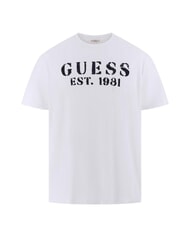 GUESS MARINA PRINT Koszulka z kr&oacute;tkim rękawem i kieszenią czysto biały - Koszulki męskie - 4