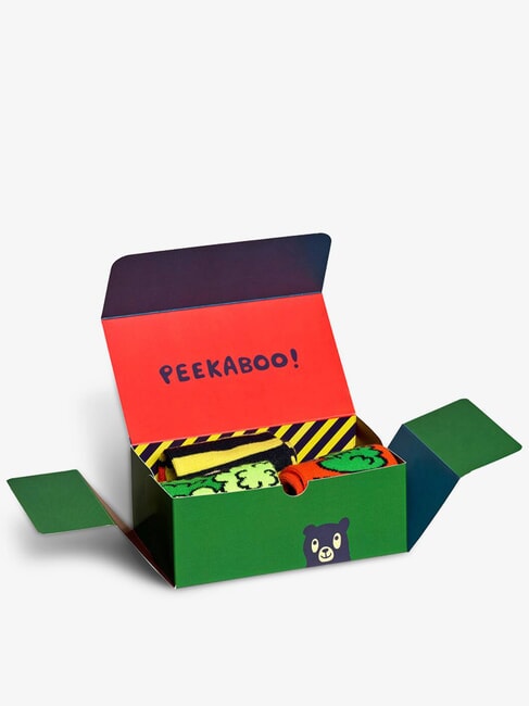 KIDS PEEK-A-BOO Pudełko prezentowe 3 pary skarpetek wielobarwność - Skarpetki unisex