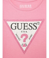GUESS KIDS Koszulka z kr&oacute;tkim rękawem i kryształkami galaretkowa r&oacute;żowa - Koszulka dziecięca - 3
