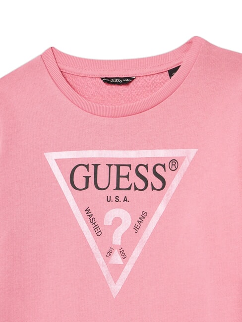 CORE KIDS Bluza z nadrukowanym logo w kształcie tr&oacute;jkąta galaretkowa r&oacute;żowa - Bluzy dziecięce