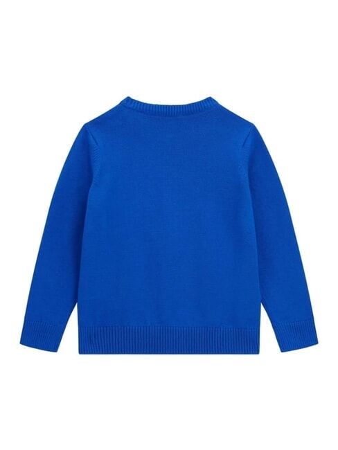 KIDS Sweter dziecięcy z logo kr&oacute;lewski kobalt - Swetry dziecięce